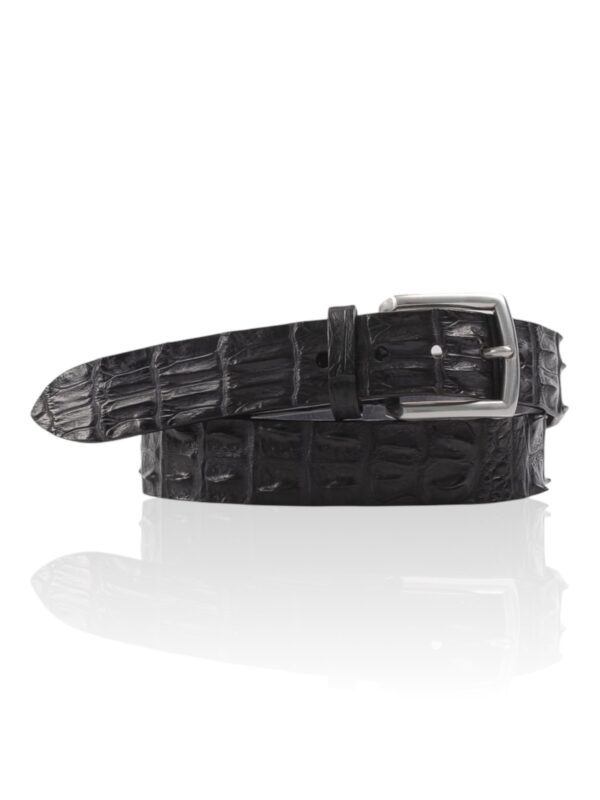 Croco leren riem, Sicily zwart
