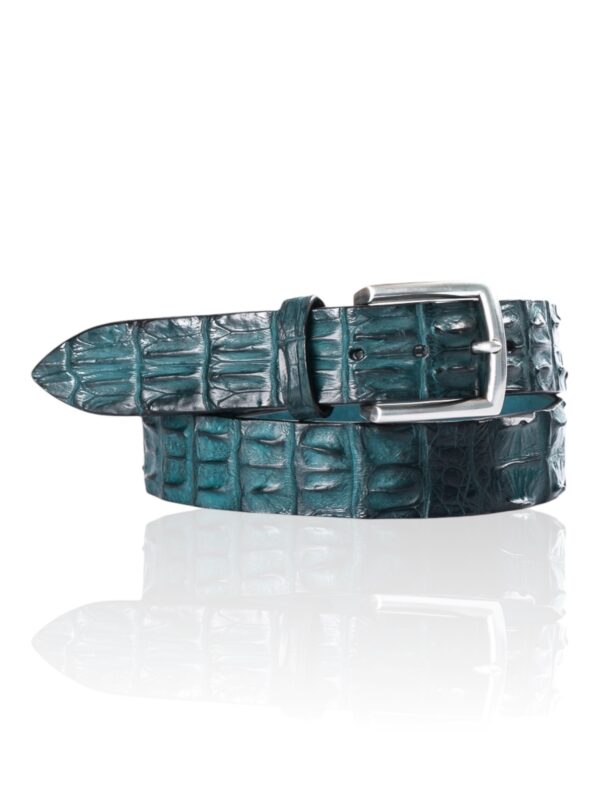 Croco leren riem Bottellato groen