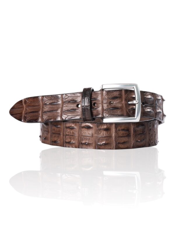 Croco leren riem Baretta bruin