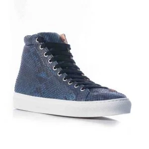 Python leren sneaker, donker blauw MAAT 43 Riccamente OUTLET
