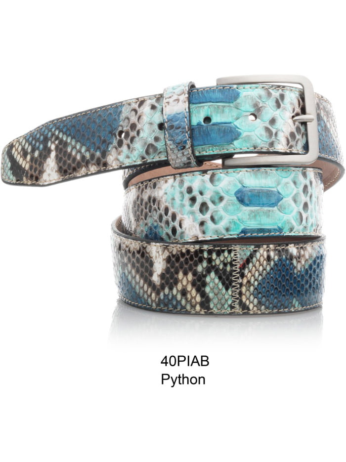 Python leather belt, Aqua blue Best Seller!!