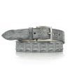 Exclusieve Ambachtelijke Croco leren riem Riccamente Nardi grijs