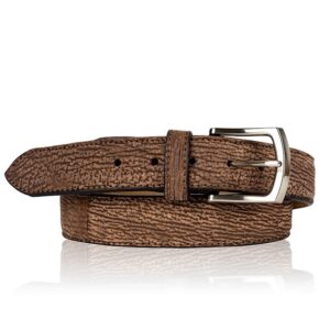 Exclusieve Haaien leren riem Riccamente Shark bruin
