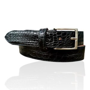 Exclusieve Riccamente Croco leren riem Venum Glossy zwart
