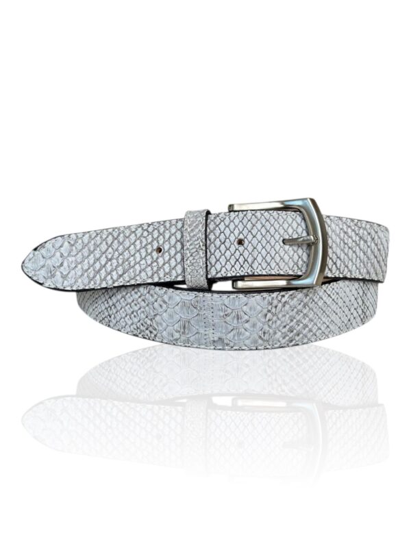 Exclusieve nubuck python leren riem Riccamente Nardo grijs