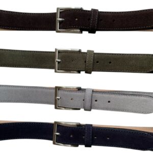 Exclusieve Italiaanse Suede leren riem, Riccamente Milano, 4 cm breed