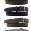 Exclusieve Italiaanse Suede leren riem, Riccamente Milano, 4 cm breed