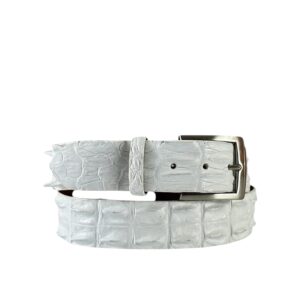Exclusieve Ambachtelijke Croco leren riem Riccamente Aventador Wit