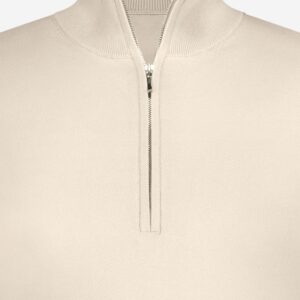 Alternative view of Mooie Riccamente Italiaanse Trui, met halve rits, Napoli Beige