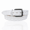 Exclusieve Riccamente Croco leren riem, Gunmetal Gesp, Aventador Wit