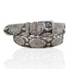 Premium Riccamente Python leren riem, Wit, Grijs