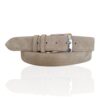 Exclusieve Italiaanse Suede leren riem, Riccamente panna cotta beige 4 cm breed